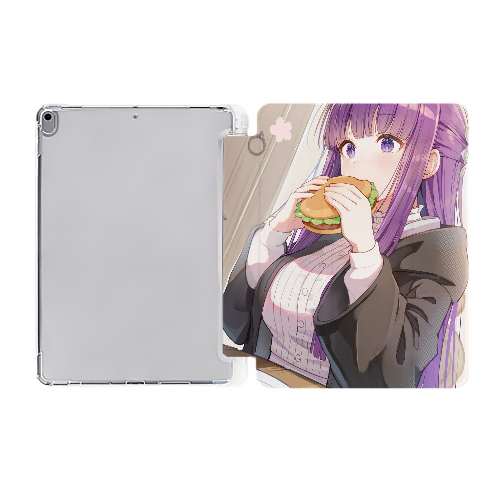 （画像用） 葬送のフリーレン Frieren IPad ケース ペン収納付き 三つ折りスタンド PUレザー×シリコン 対応機種9.5/10.5/10.9インチ